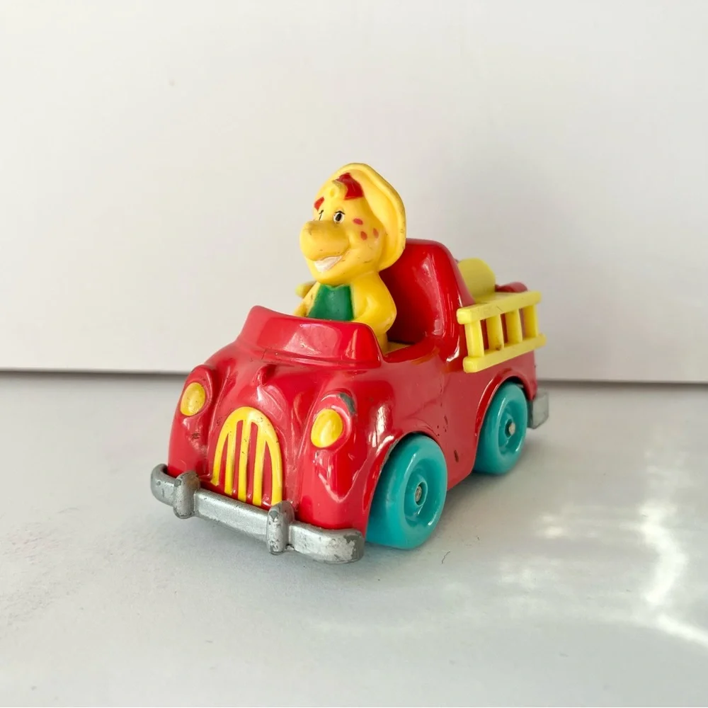 Vintage Barney & BJ Dinosaur Metal Die Cast Cars 1997